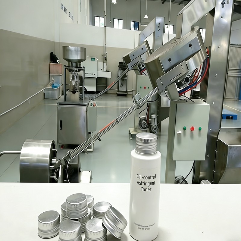 Linija za proizvodnju kapa s navojem za kontrolu ulja-astringentnog tonera