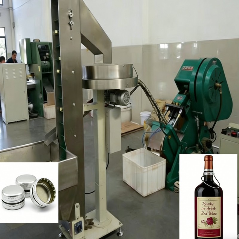 Spremno-za-pijenje crvenog vina sa vidljivim tamperom-linija za proizvodnju čepova